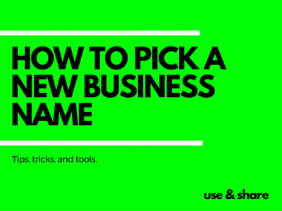how to pick a new business name
