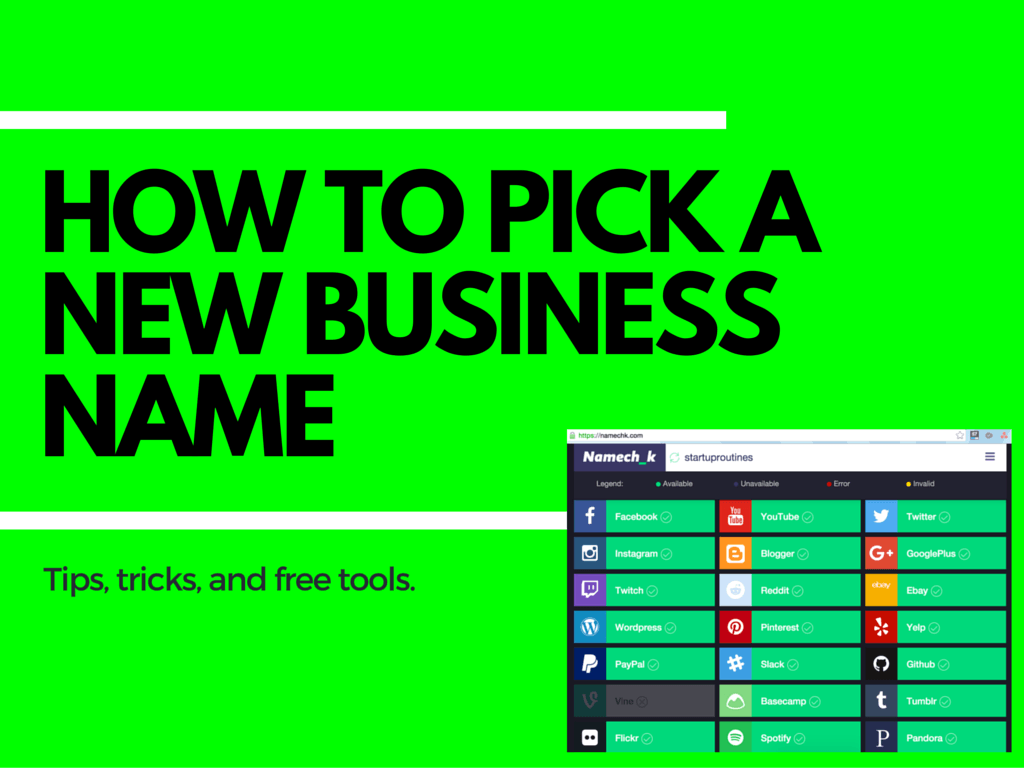 How to Pick a Business Name: Tips, Tricks, and Tools [free]