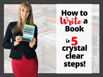 how to write a book in 5 crystal clear steps blog image