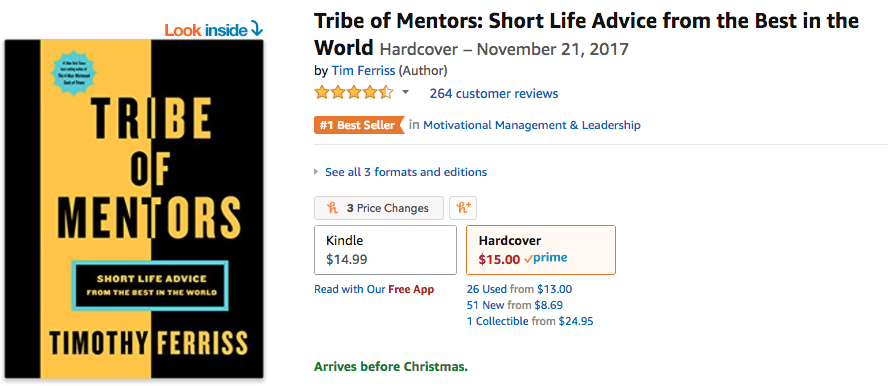 Tim Ferriss has written another Amazon Best Seller