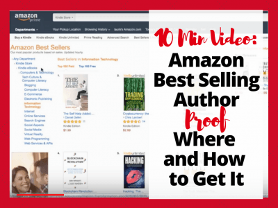 [10min video] Amazon Best Selling Author Proof – Where and how to get screenshot proof of hitting #1 best seller