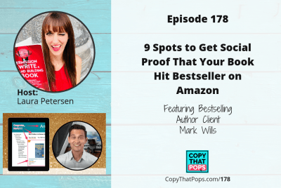 9 Spots to Get Social Proof That Your Book Hit Bestseller on Amazon - Copy That Pops podcast episodes - Episode 178