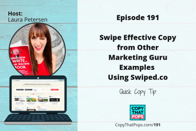 191: Swipe the Effective Copy from Other Marketing Guru Examples Using Swiped.co - Quick Copy Tip