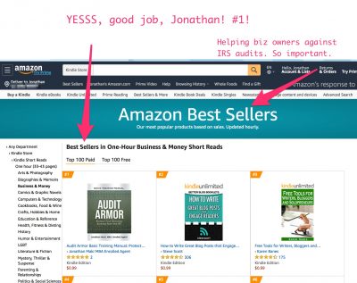 jonathan maki #1 bestselling author on amazon with his new book helping small businesses with taxes