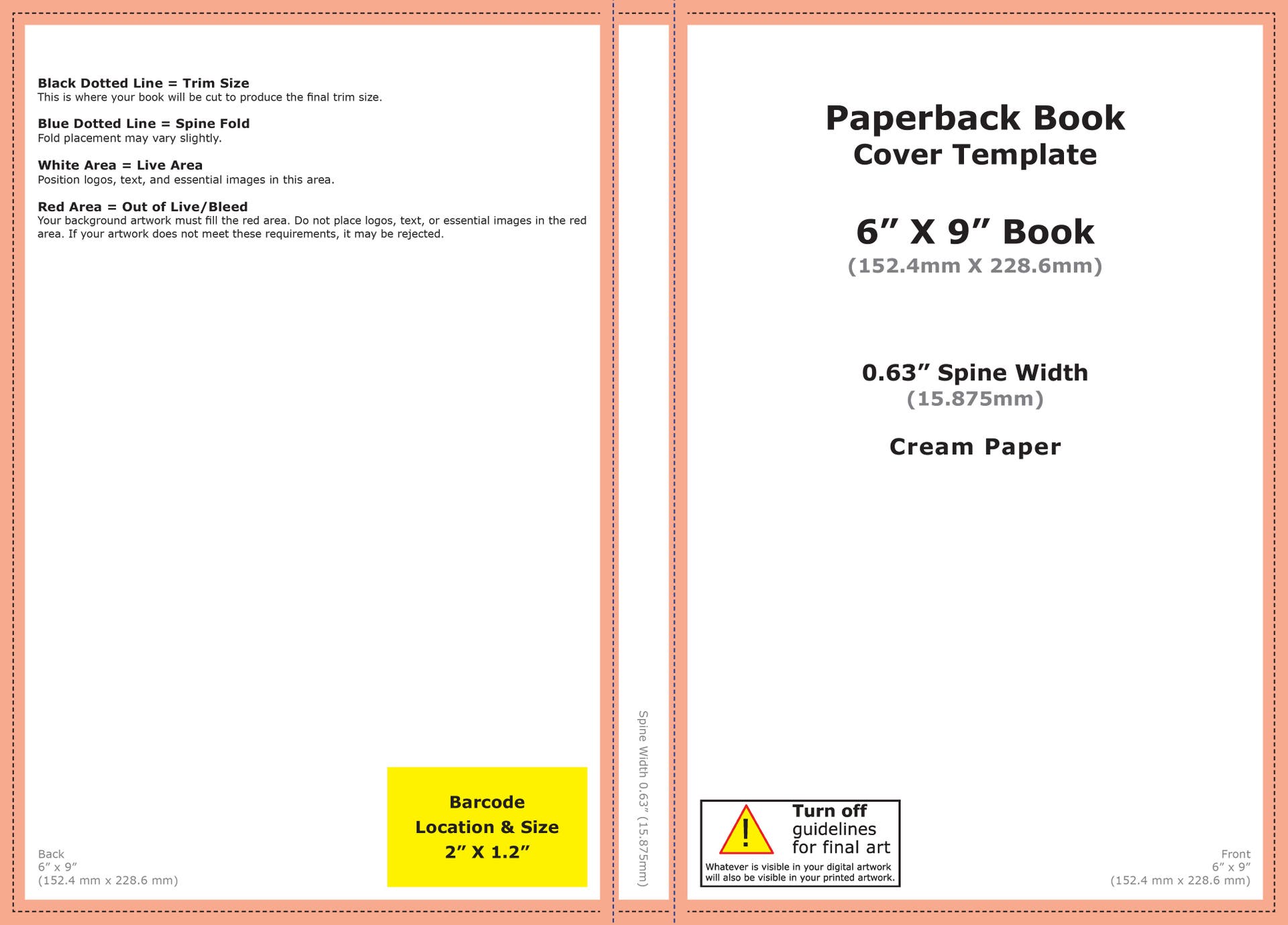 book cover template 6x9_Cream_250