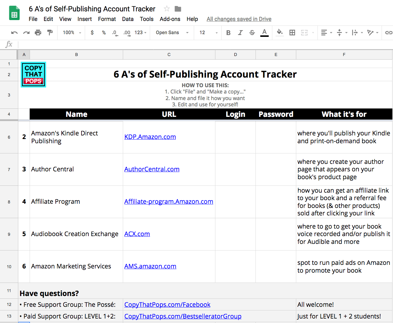 digital self publishing tracker